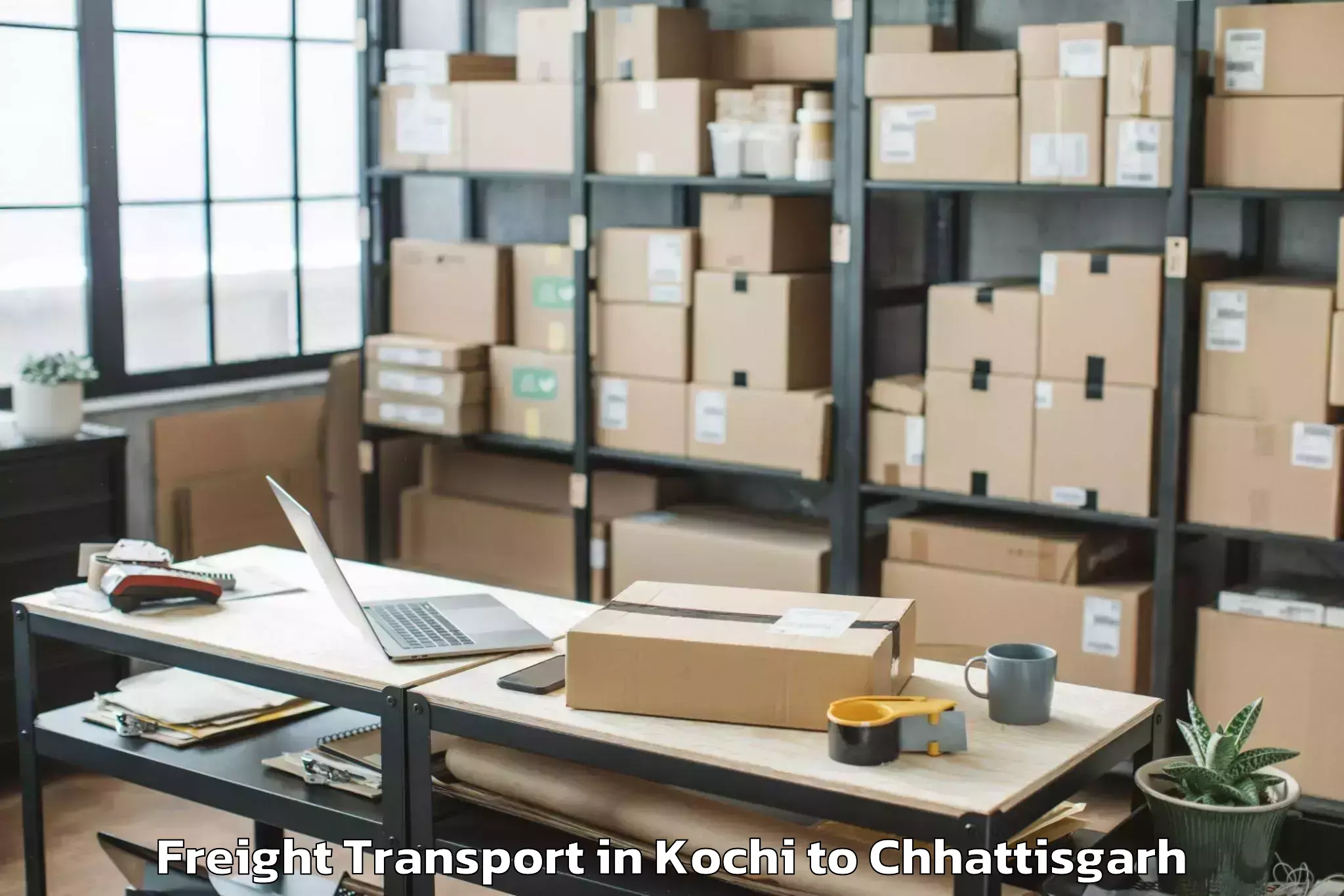 Quality Kochi to Gaurela Freight Transport